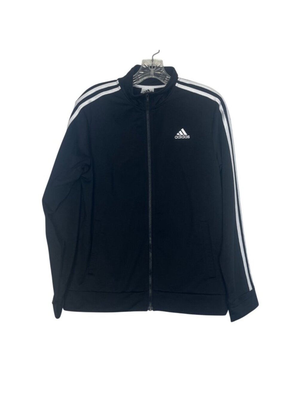 Adidas 3 Stripe Full Zip Track Jacket Logo Youth XL Black